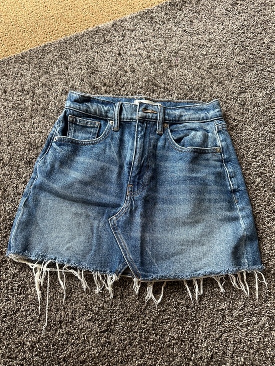Lucky Brand Dresses & Skirts - Lucky Brand Denim Frayed Hem Mini Skirt Size 24 Denim Blue Los Angeles Summer
